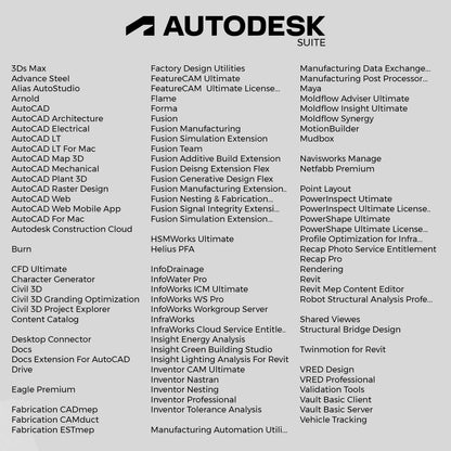 Autodesk Suite - Licença 12 ou 36 Meses (Todos os programas)